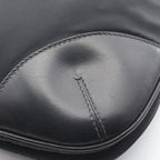 Prada Shoulder Bag Triangle Logo Nero Nylon Leather — view 8