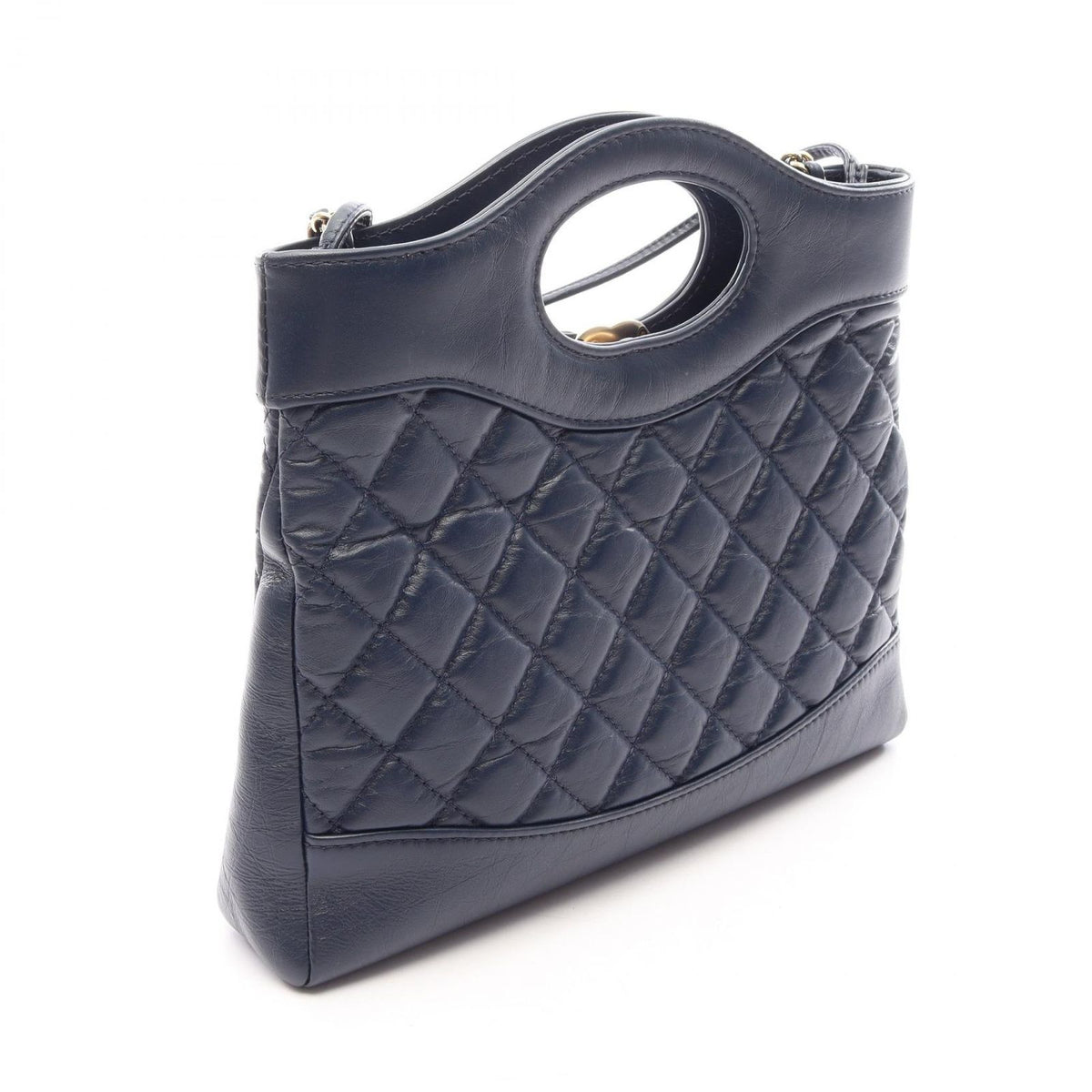 Chanel Shoulder Bag 31 2-Way Navy Leather 31 Mini Shopping — view 2