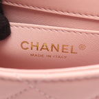 Chanel Shoulder Bag Mini Quilted Light Pink Lambskin Small Flap Chain — view 4