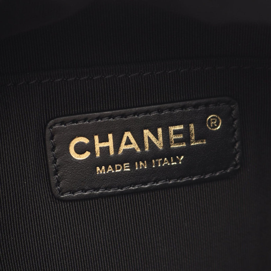 Chanel Waist Bag Quilted Black Gold Silver Leather Chain — view 4