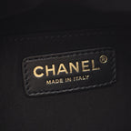 Chanel Waist Bag Quilted Black Gold Silver Leather Chain — view 4