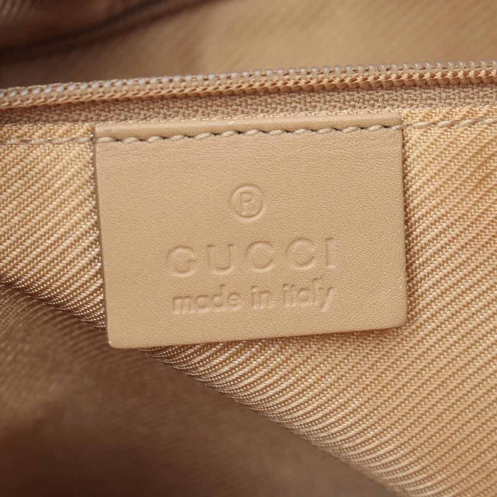 Gucci Shoulder Bag G Pattern Beige Suede Leather — view 4