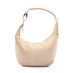 Gucci Shoulder Bag G Pattern Beige Suede Leather