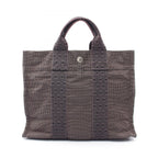 Hermes Tote Herline PM Gray Canvas