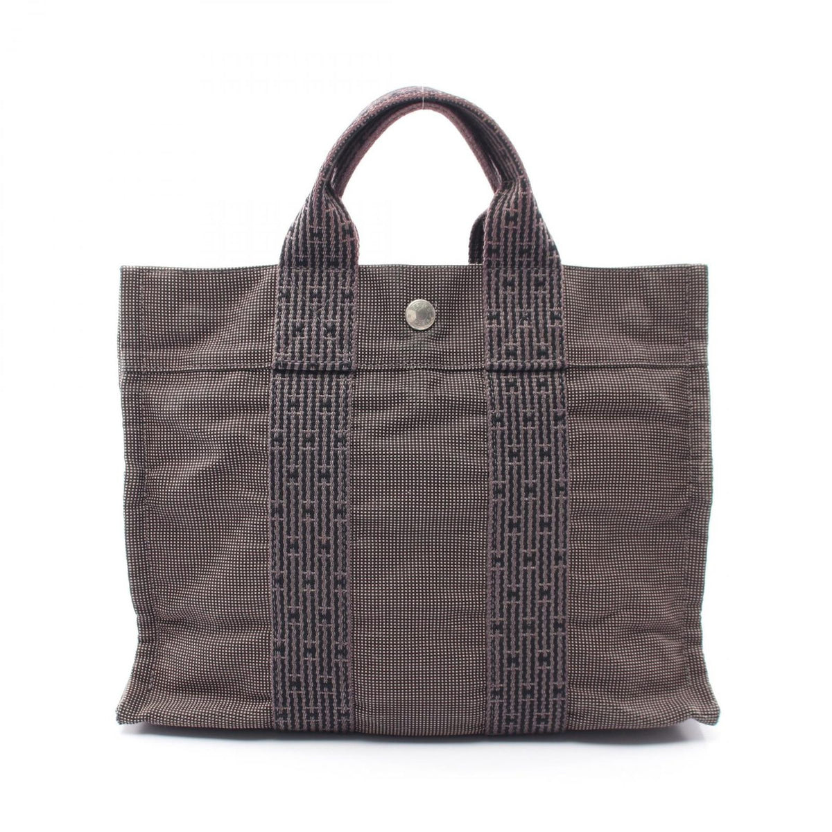 Hermes Tote Herline PM Gray Canvas