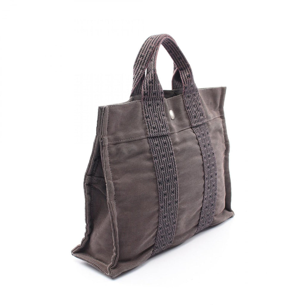 Hermes Tote Herline PM Gray Canvas — view 2