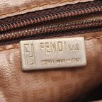 Fendi Shoulder Bag Zucca Brown Leather Pouch — view 4