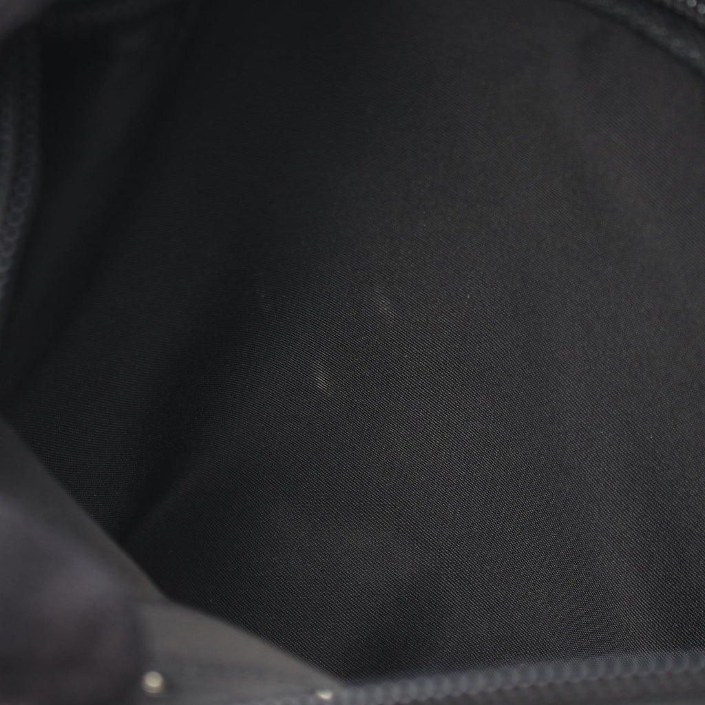 Prada Shoulder Bag Triangle Logo Black Nylon Leather — view 7