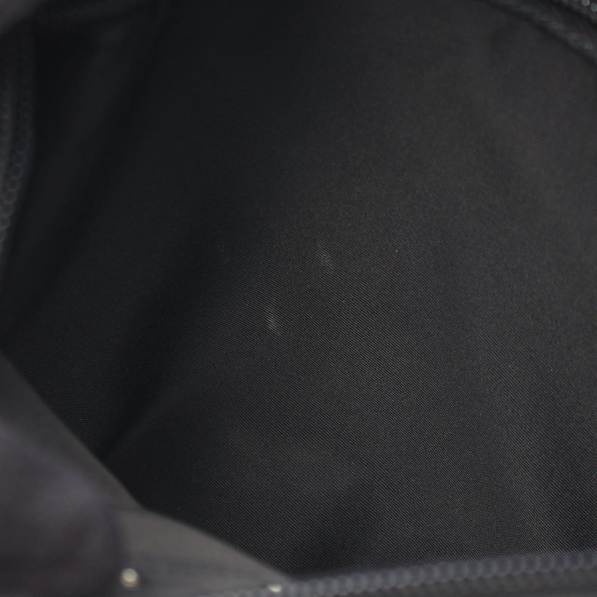 Prada Shoulder Bag Triangle Logo Black Nylon Leather — view 7