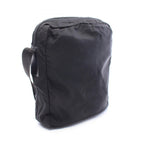 Prada Shoulder Bag Triangle Logo Black Nylon Leather — view 2