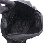 Prada Shoulder Bag Triangle Logo Black Nylon Leather — view 3