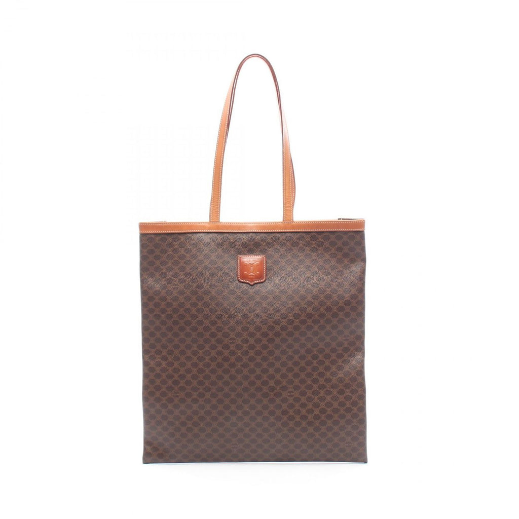 Celine Tote Macadam Brown Leather