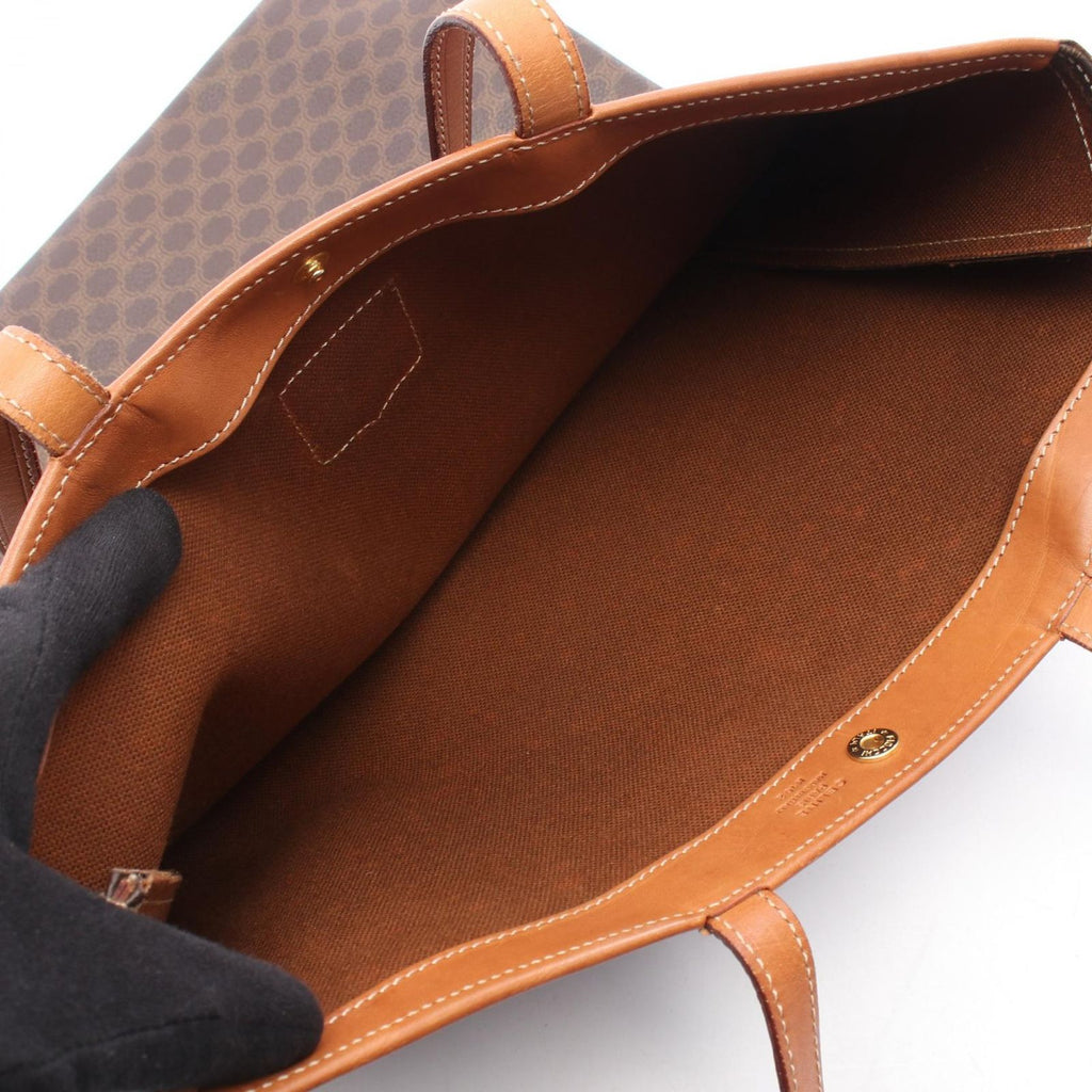 Celine Tote Macadam Brown Leather — view 5