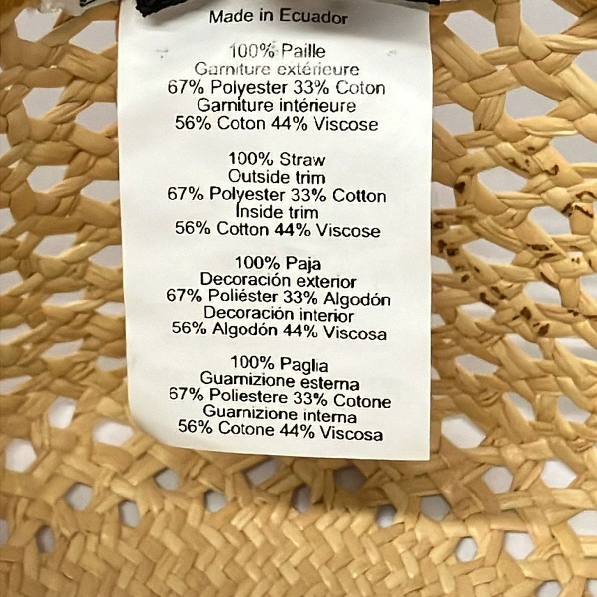 Hermes Hat 58 Beige Straw Hat — view 6