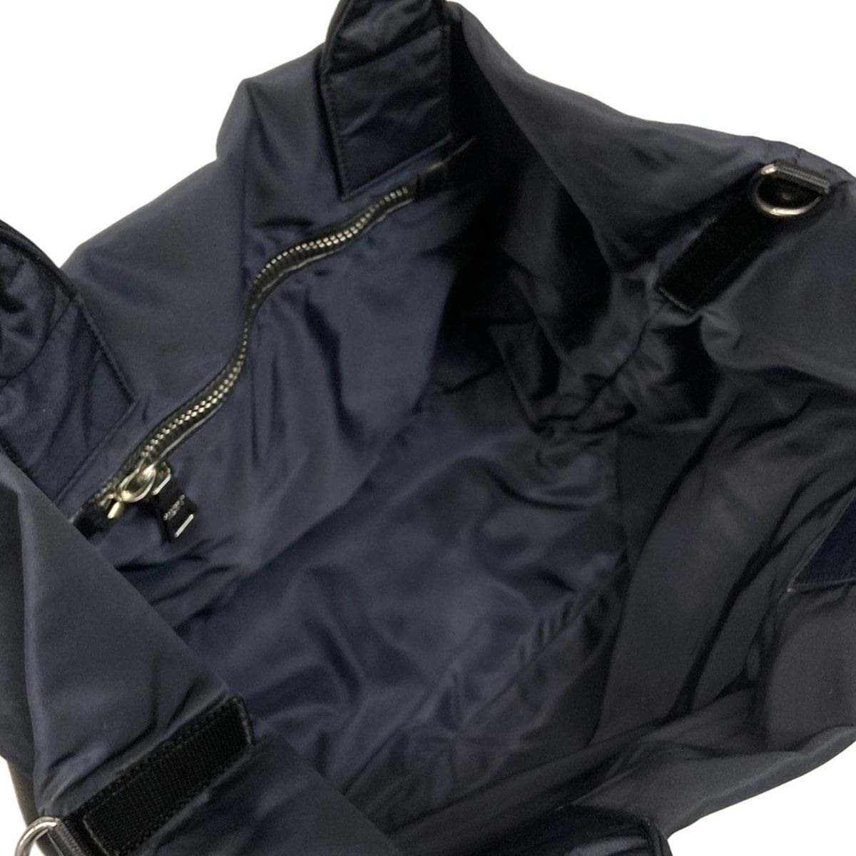 Prada Tote Tessuto Double Black Navy Reversible — view 7