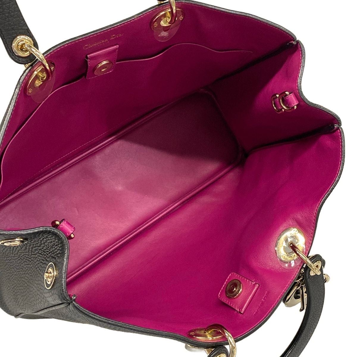 Dior Tote Diorissimo Black Leather — view 7