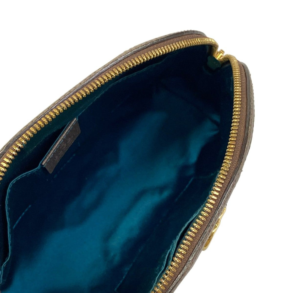 Gucci Shoulder Bag Ophidia Beige Dark Brown Leather — view 7