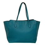 Gucci Tote Swing Blue Green Leather — view 3