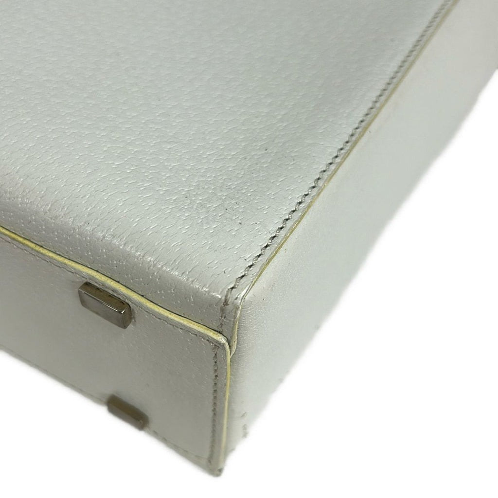 Celine Handbag White Leather — view 6