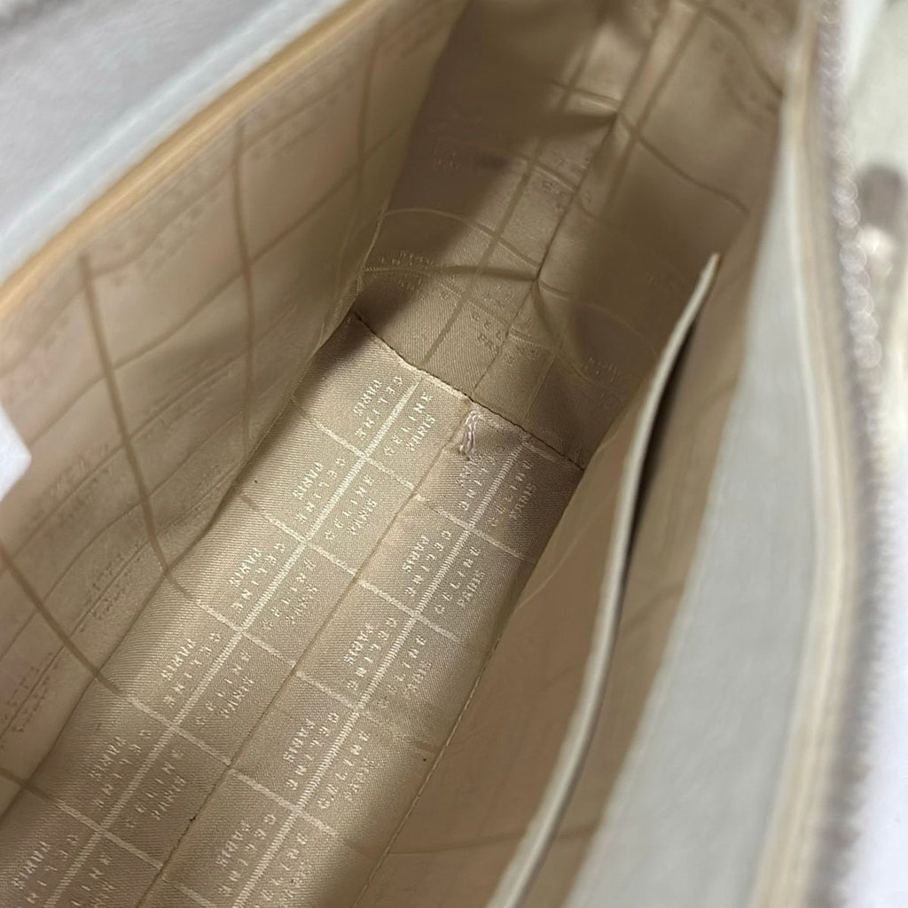 Celine Handbag White Leather — view 7