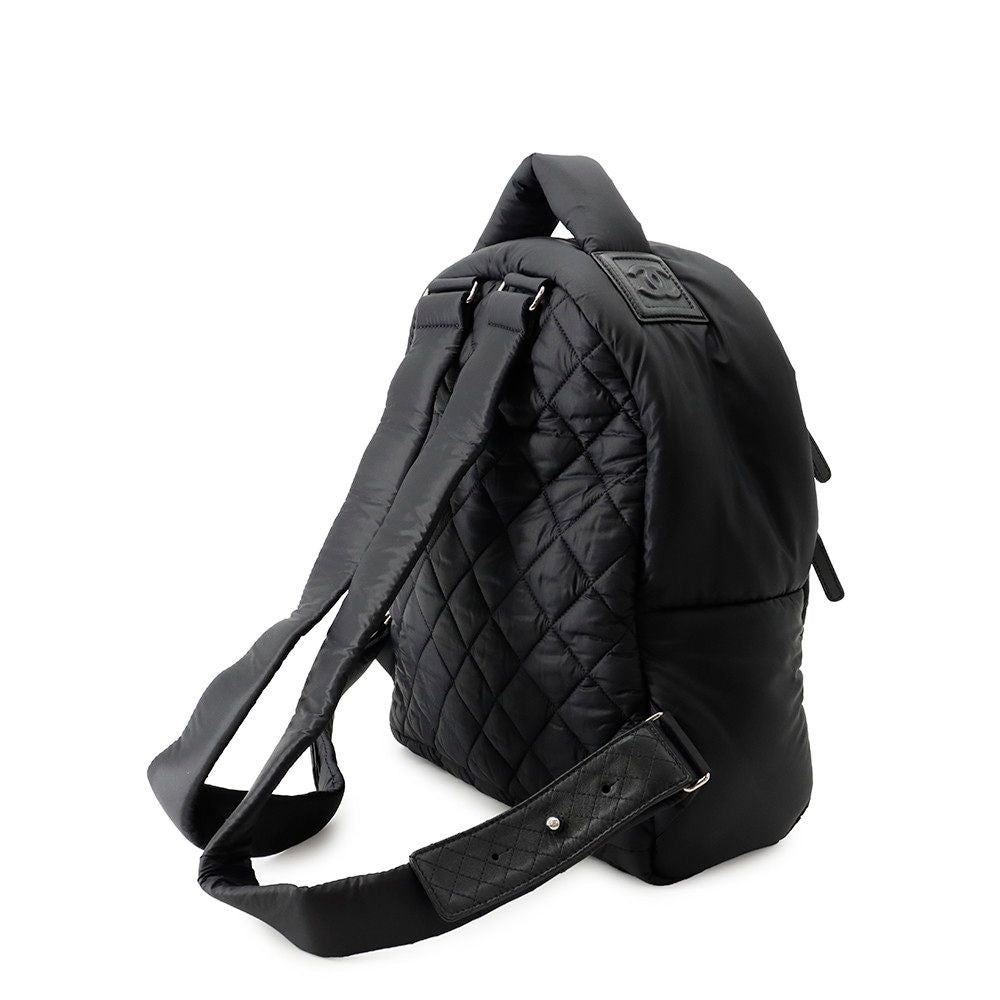 Chanel Backpack Quilted CC Logo Coco Cocoon Nylon Black — view 2