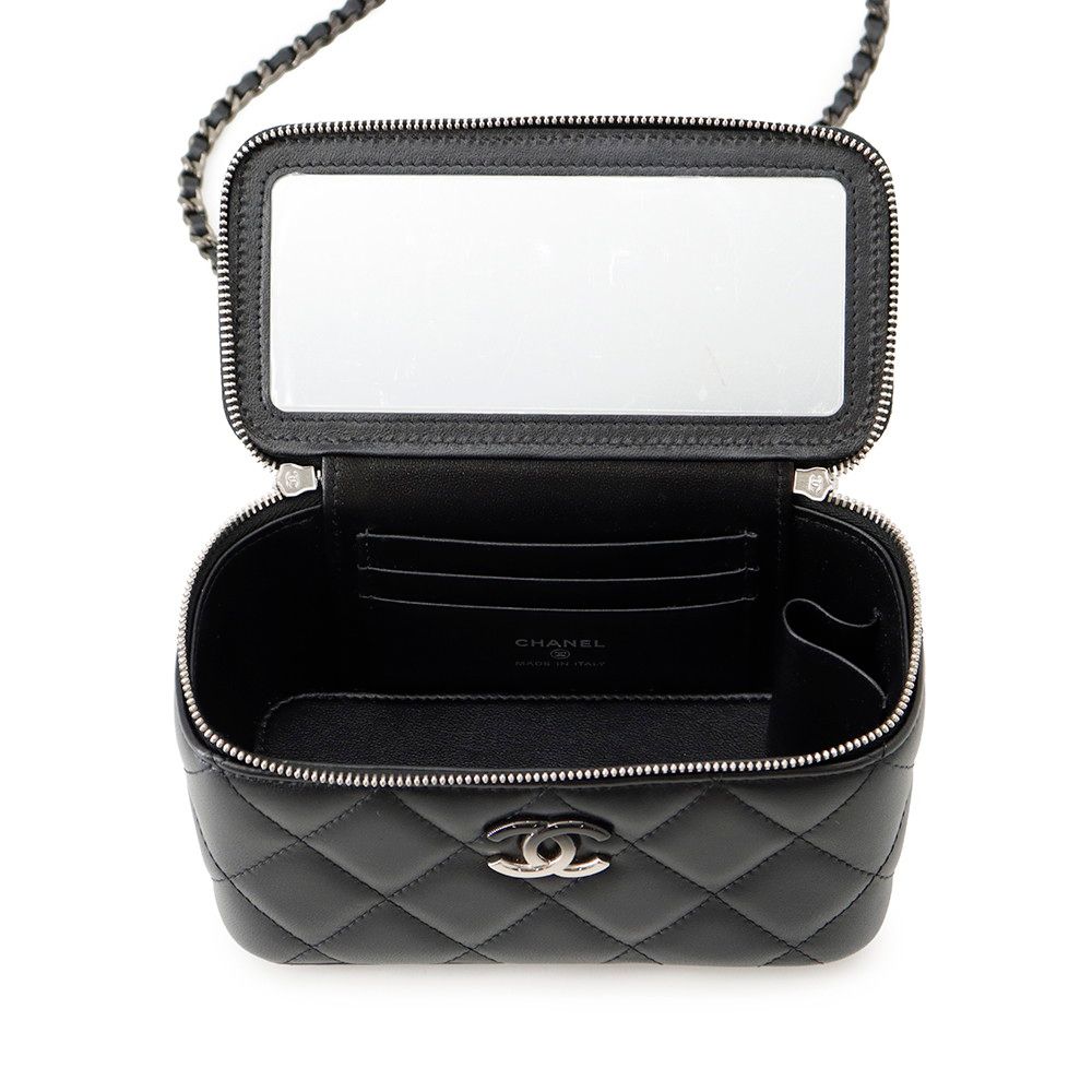 Chanel Chain Shoulder Bag Quilted Coco Gradient Vanity Lambskin Black — view 5