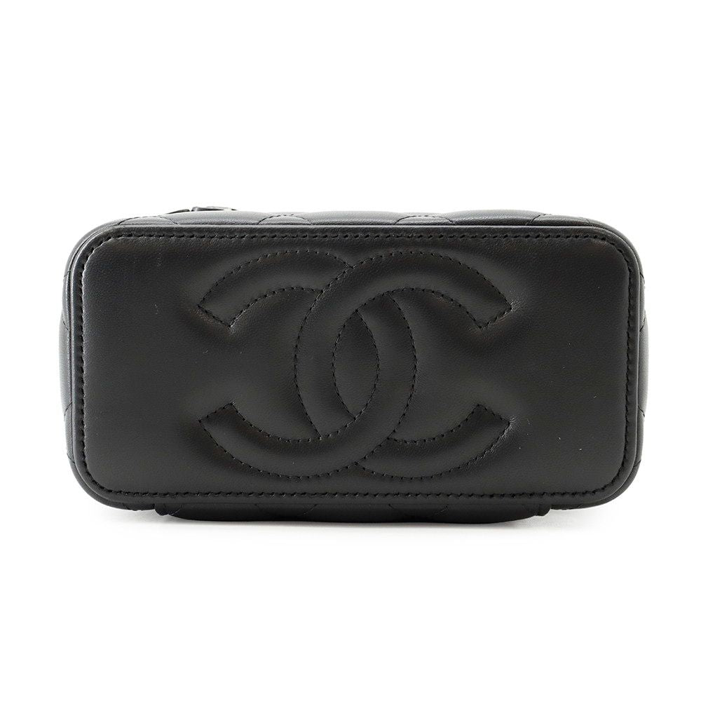 Chanel Chain Shoulder Bag Quilted Coco Gradient Vanity Lambskin Black — view 3