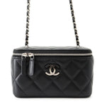 Chanel Chain Shoulder Bag Quilted Coco Gradient Vanity Lambskin Black