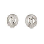 Chanel Earrings Rhinestone CC Logo — view 3