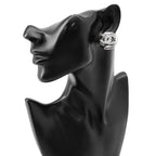 Chanel Earrings Rhinestone CC Logo — view 4