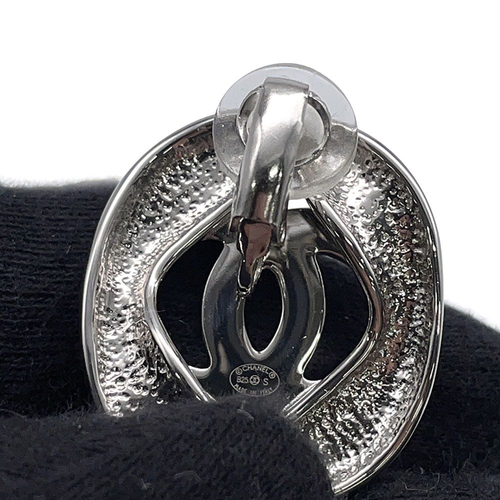 Chanel Earrings Rhinestone CC Logo — view 5