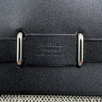Hermes Shoulder Bag Herbag Zip Mini Ecru Black Silver Toile H Vache Hunter — view 6