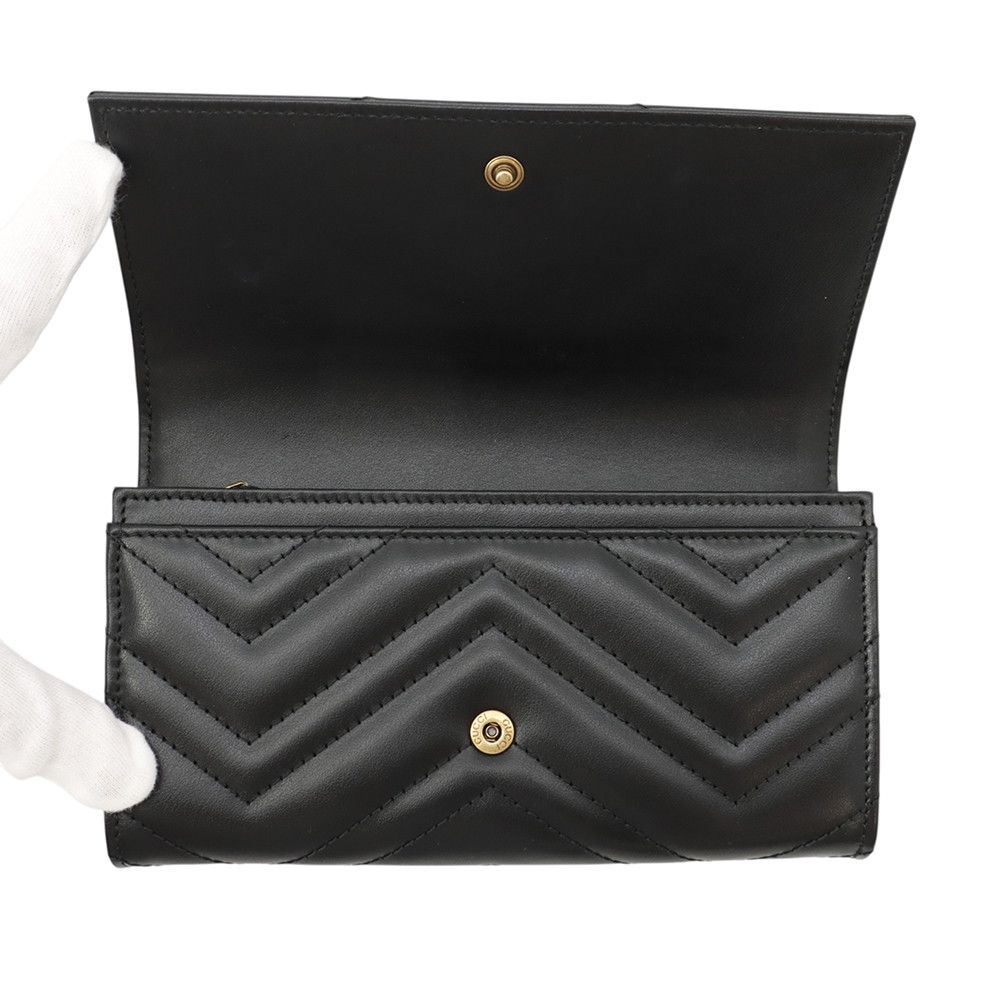 Gucci Wallet GG Marmont Continental Leather Black — view 4