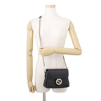 Gucci Chain Shoulder Bag Interlocking G Leather Black — view 4