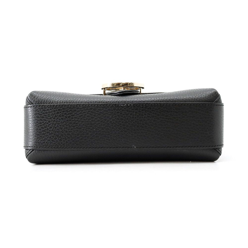 Gucci Chain Shoulder Bag Interlocking G Leather Black — view 3