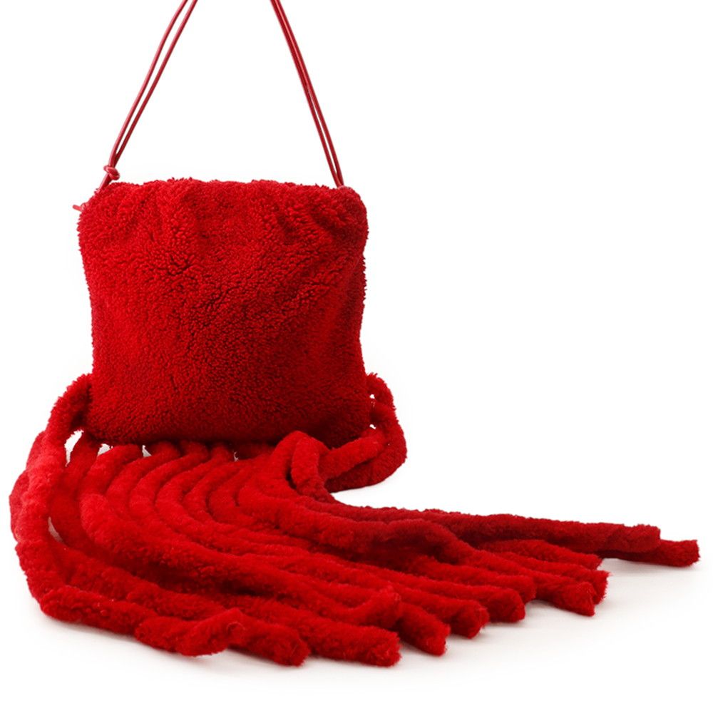 Bottega Veneta Shoulder Bag Fringe Fabric Leather — view 2