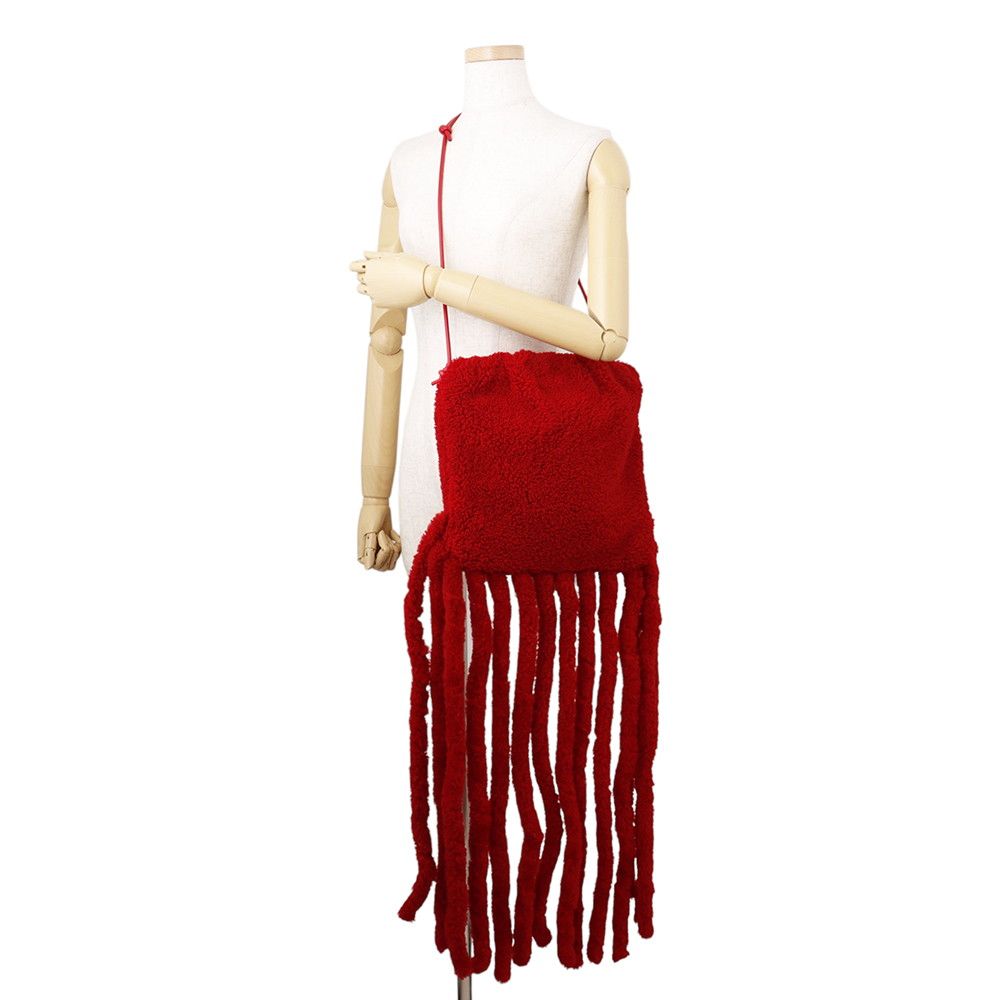 Bottega Veneta Shoulder Bag Fringe Fabric Leather — view 6