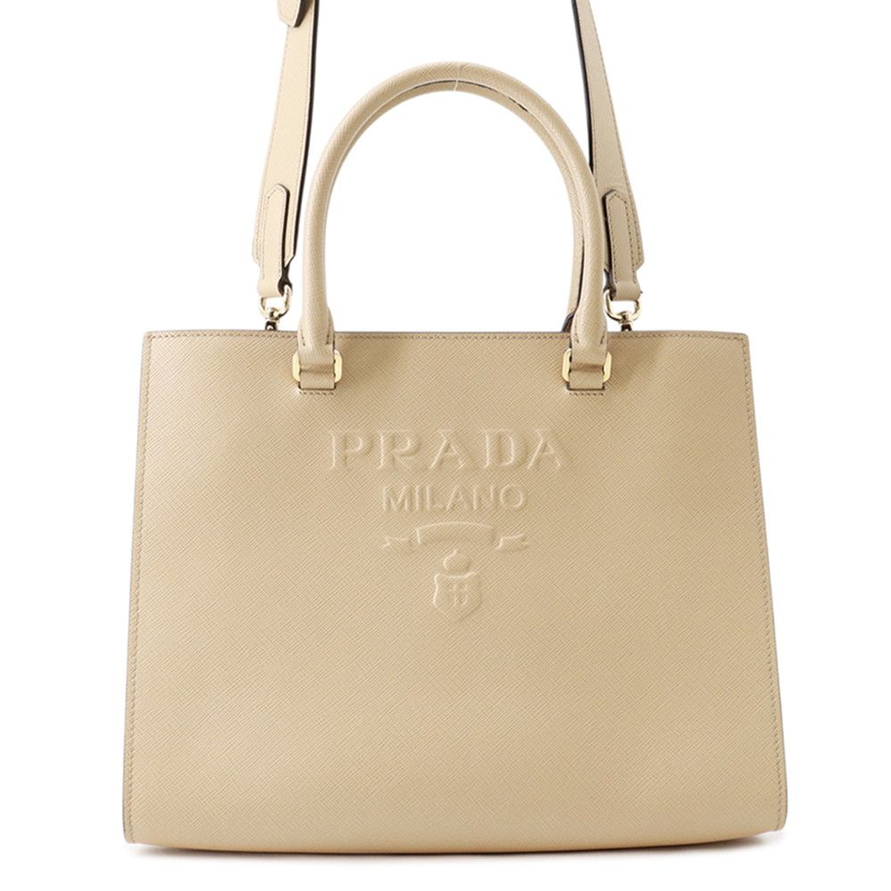 Prada Logo Leather 2-Way Shoulder Bag