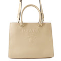 Prada Logo Leather 2-Way Shoulder Bag