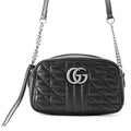 Gucci Chain Shoulder Bag GG Marmont Quilted Small Black
