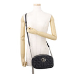Gucci Chain Shoulder Bag GG Marmont Quilted Small Black — view 4