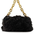 Bottega Veneta Shoulder Bag the Chain Pouch Shearling Black