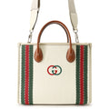 Gucci Tote Interlocking G Canvas 2-Way