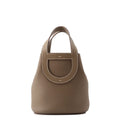 Hermes Tote in the Loop 18 Etoupe Gold Taurillon Clemence Swift