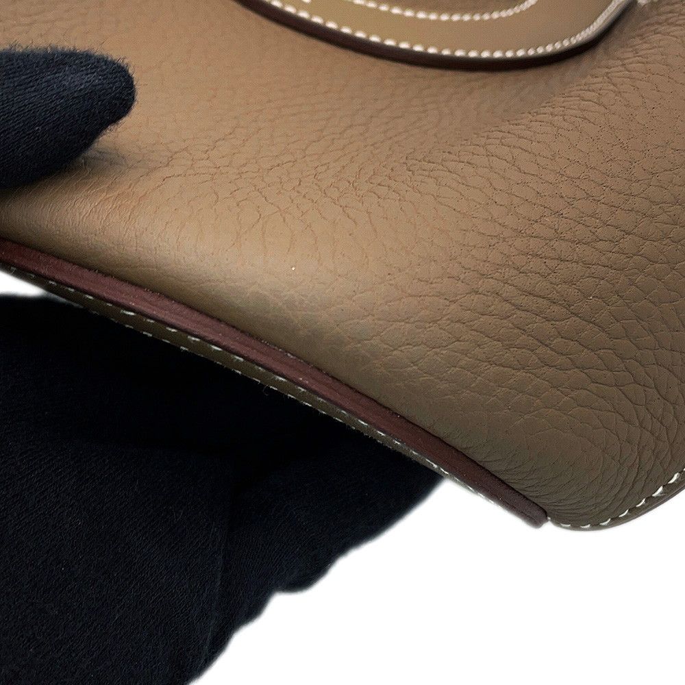 Hermes Tote in the Loop 18 Etoupe Gold Taurillon Clemence Swift — view 7