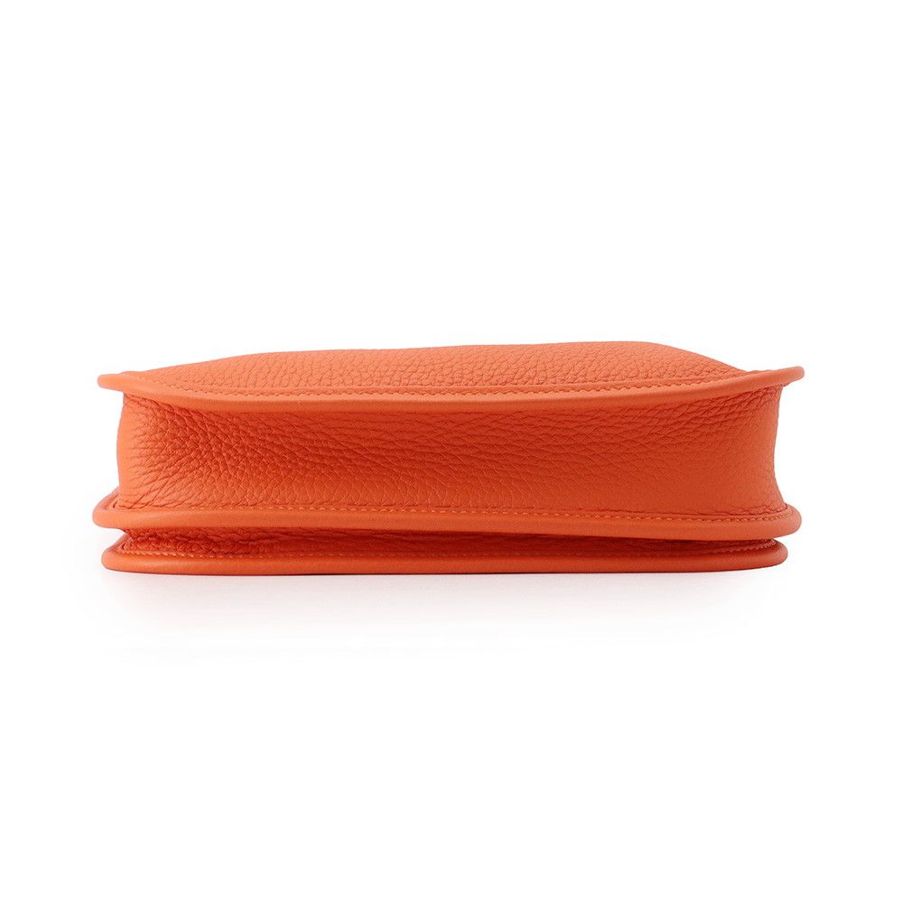 Hermes Shoulder Bag Evelyne 3 23 Tangerine Silver Taurillon Clemence — view 3