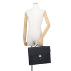 Hermes Business Bag Sac a Depeches Light 37 Canvas Silver Togo — view 4