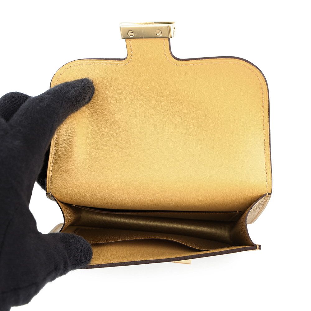 Hermes Wallet Constance Slim Dore Champagne Gold Chevre — view 6