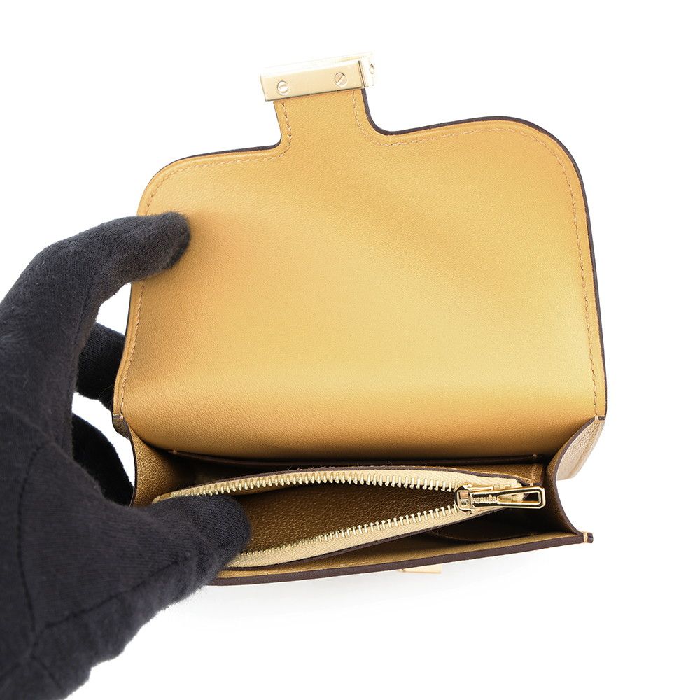 Hermes Wallet Constance Slim Dore Champagne Gold Chevre — view 7