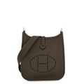 Hermes Shoulder Bag Evelyne TPM 111 Amazon Vert Roden Silver Taurillon Clemence